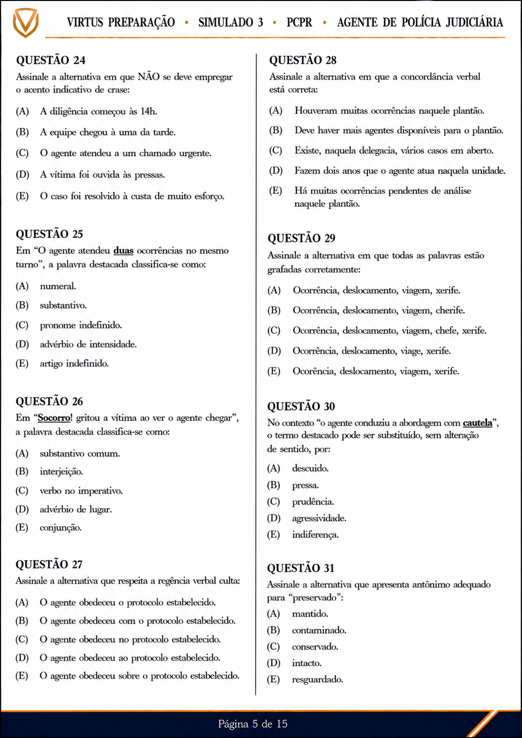 Simulado PC-PR